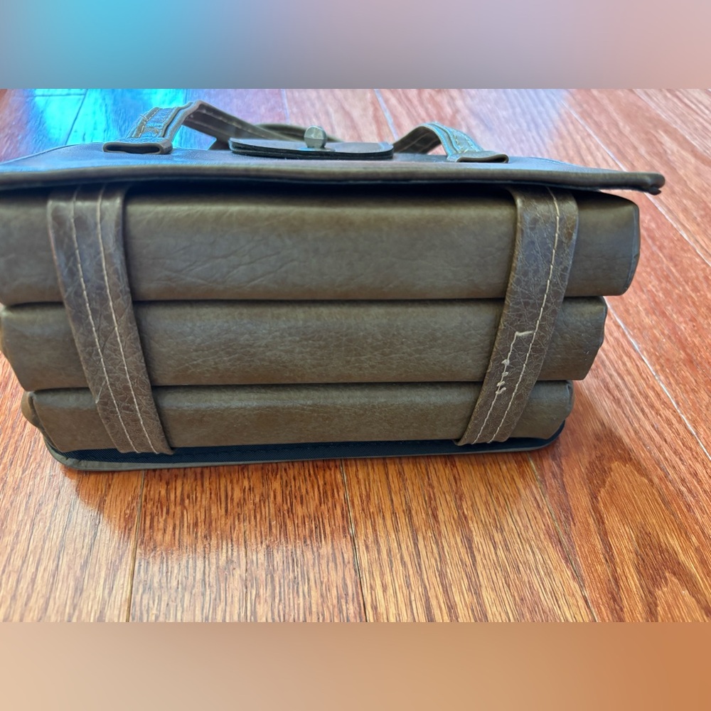 Vintage handbag, multi compartment, brown - Picture 4 of 5